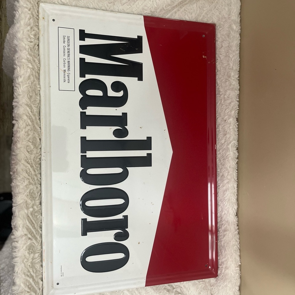 Marlboro Red and White Logo Sign - Picture 2 of 2